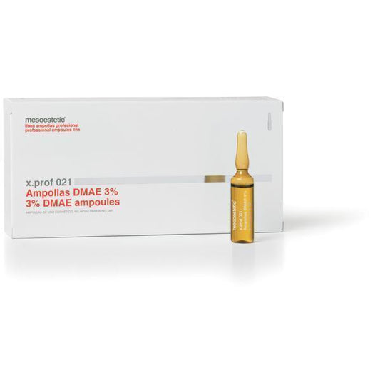 Mesoestetic x.prof 021 3% DMAE Ampoules – Firming & Lifting Solution (20 x 5 ml)