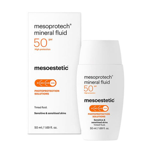 Mesoestetic Mesoprotech Mineral Fluid SPF 50+ – Sun Protection for Sensitive & Sensitized Skin